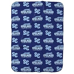 Spelman College Logo Pattern Sherpa Blanket, Warm