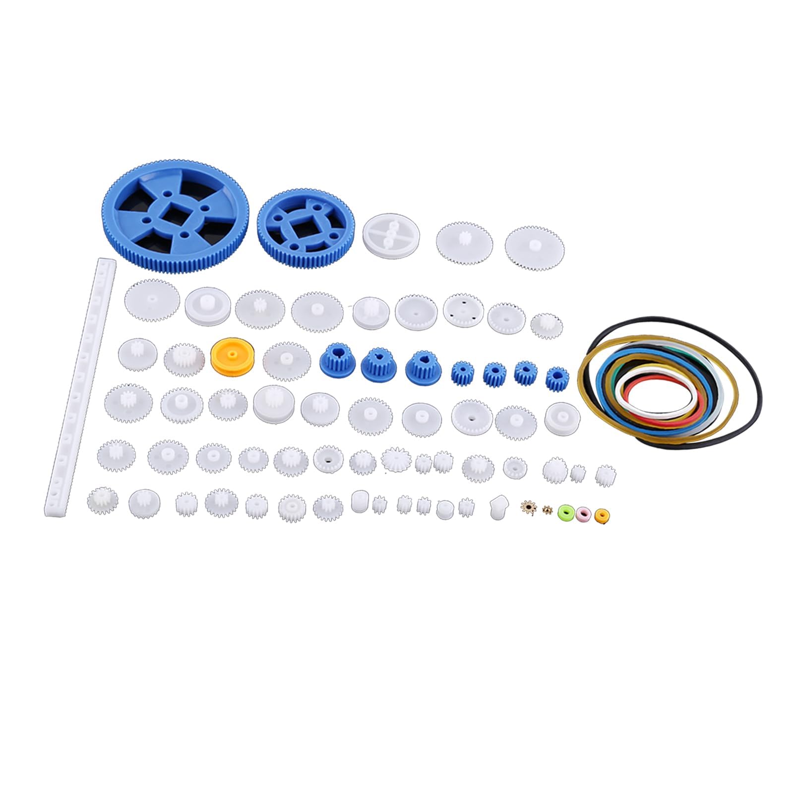 Fafeicy Plastic Gears Set Pulley Belt Worm Kits Crown Gear Set Robot Motor Toy DIY Parts for Toy Motor Car Robot Model Amateur