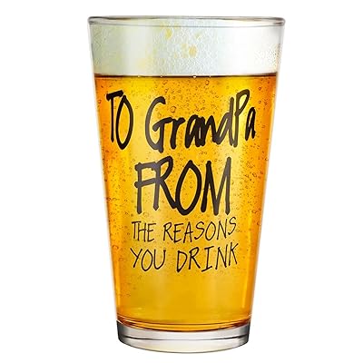 Download Buy Riogree Gifts For Grandpa Dad From Granddaughter Grandson To Grandpa From The Reasons You Drink 16 Oz Beer Glass Pint Glass Craft For Fathers Day Christmas Birthday Retirement Anniversary Online In Indonesia B08x6ys355
