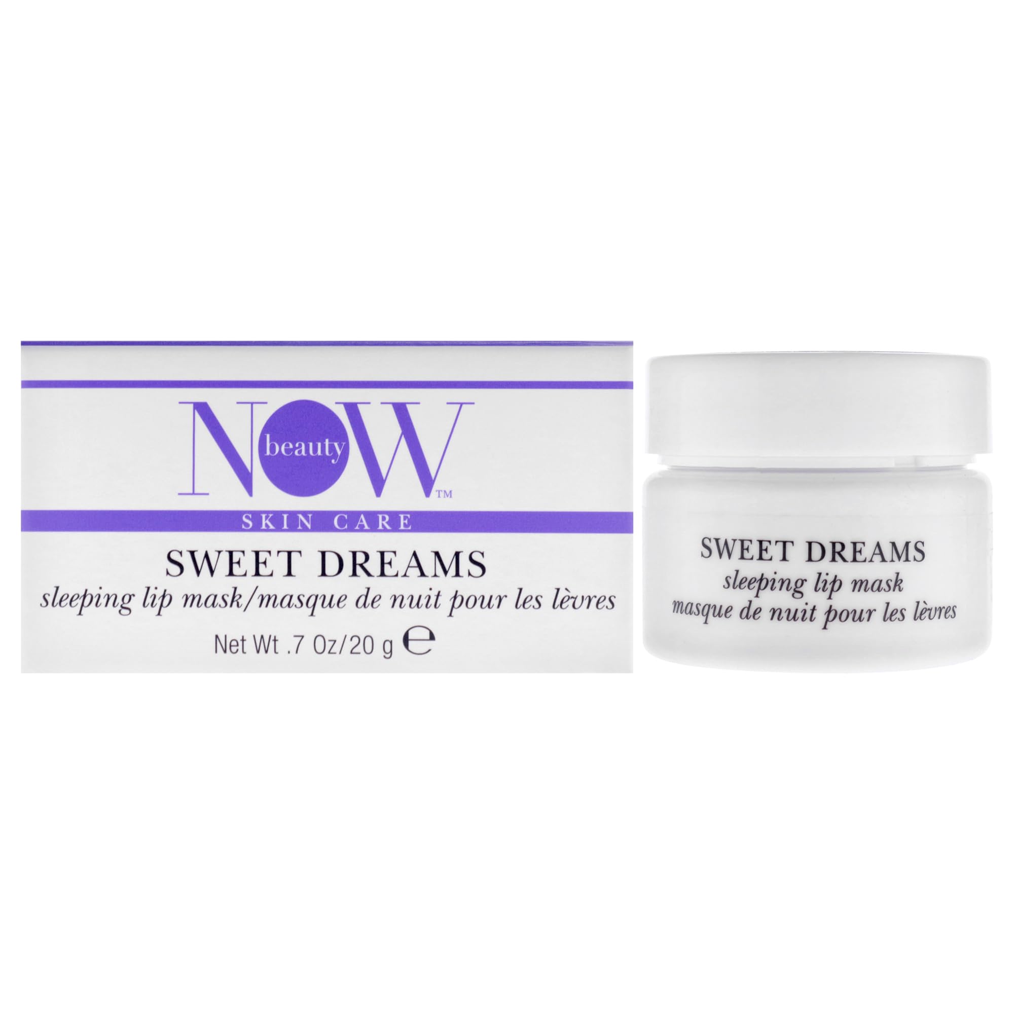NOW BEAUTY Sweet Dreams Sleeping Lip Mask - Overnight Lip Mask - Organic Lip Balm & Moisturizer - Hydration - Rich in Antioxidants - Paraben & Sulfate Free - Travel Size - For Men & Women - 0.7 oz