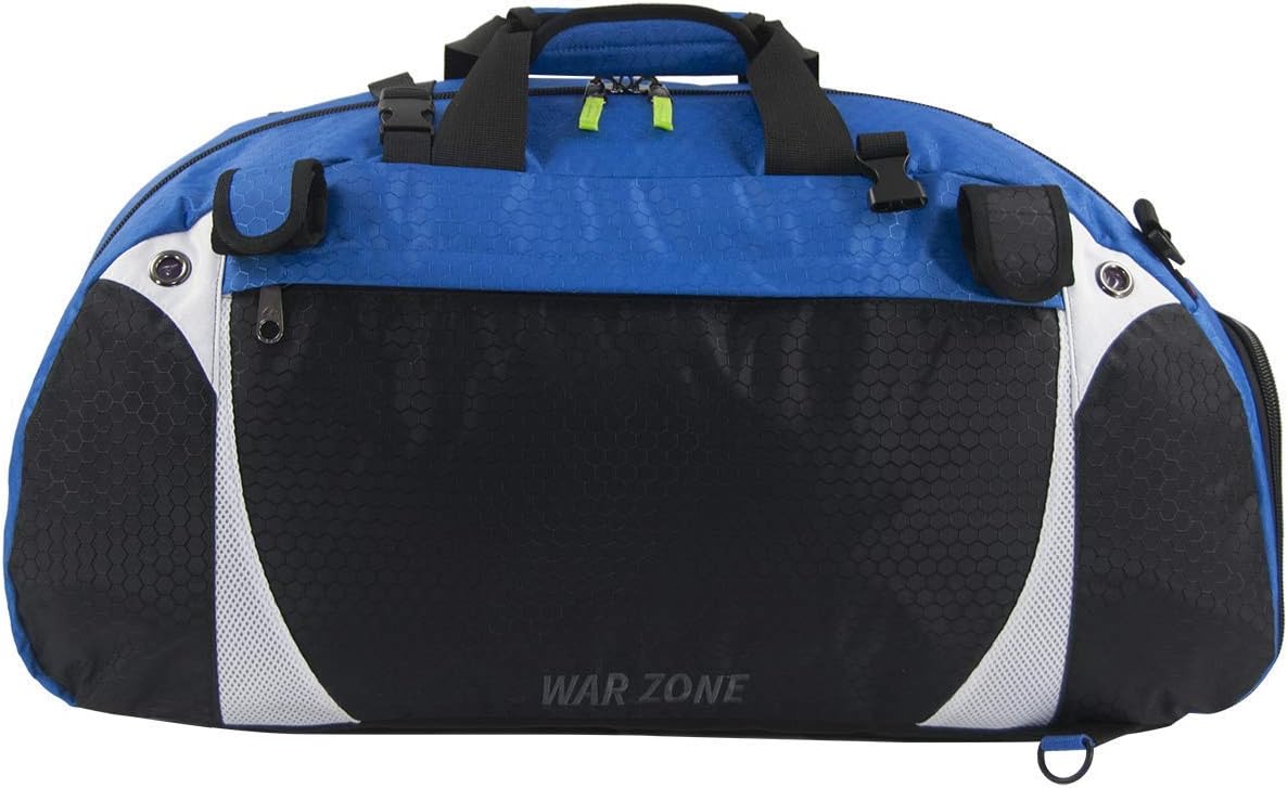 amaro Warzone Heavy Duty Convertible Duffle Lacrosse Bag with Backpack Straps – Perfect for Multi-Sports Athletes |Dual Sticks Holders |Separates Cleats Compartment