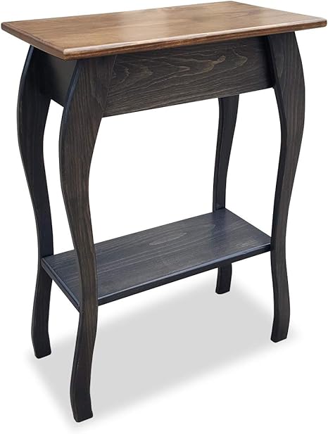 mesa auxiliar de madera delgada amish furniture mesas laterales estrechas finas para sala de estar pasillo o mesita de noche mocha