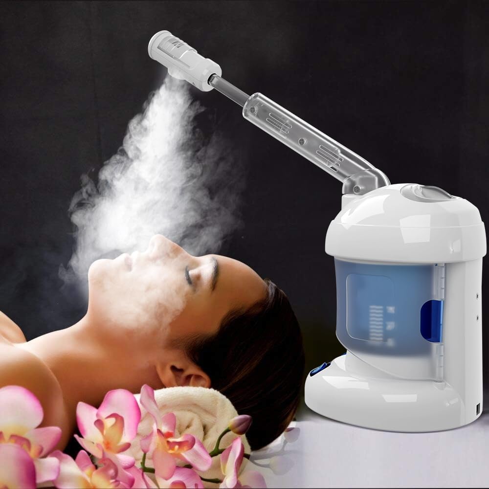 Kingsteam Facial Steamer, Ozone Nano Ionic Face Steamer for Deep Cleaning | Extendable arm with 360° rotating nozzle, 400ml w