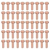 uxcell 100Pcs Copper Solid Rivets, 5/64" x