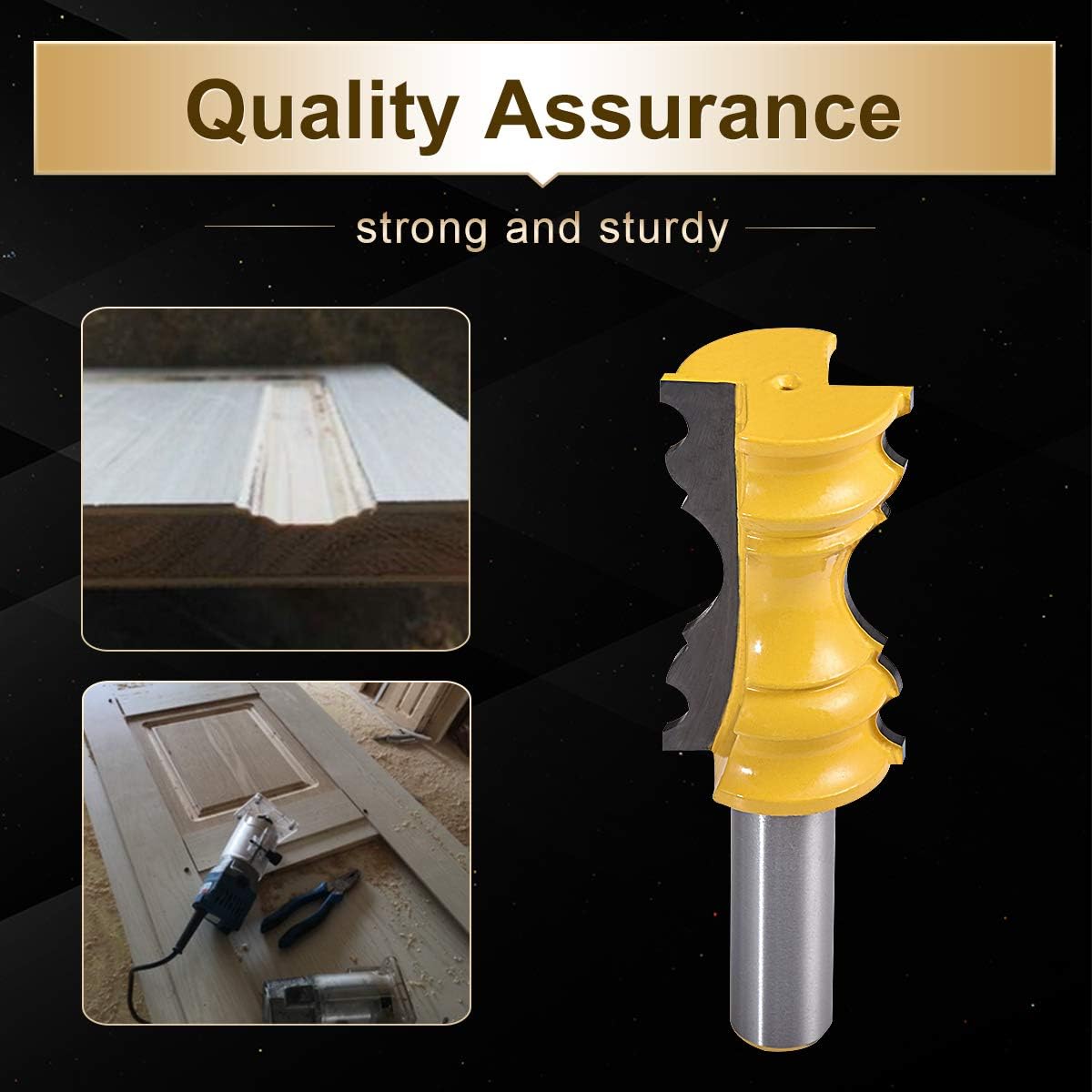 KATUR Crown Molding Router Bit, Chair Rail Molding Router Bit with 1/2 Inch Shank Woodworking Milling Cutter (1/2" Shank - Image 5