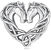 Twins Horse Celtic Knot Charms 925 Sterling Silver Infinite Love Heart Bead Fits Pandora Bracelet for Women