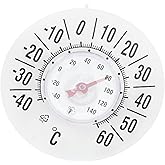 BinaryABC Outdoor Window Thermometer for Outside Temperature,No Battery Required for Home,Office, Patio Garden Decor