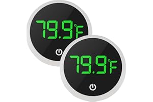 DWEII 2PACK LED Aquarium Thermometer Aquarium Thermometer 5S Refresh Speed Touch Screen Fish Tank Thermometer Reptile Thermometer Terrarium Water Temperature Test Digital Thermometer