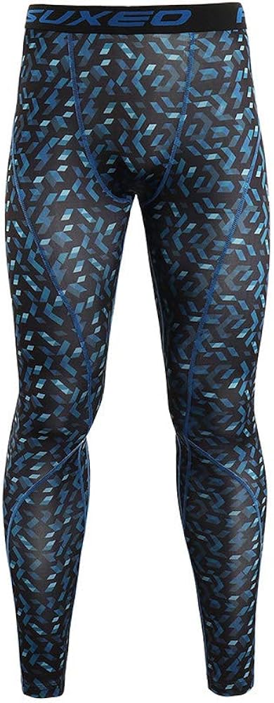ARSUXEO Men's Compression Tights Running Pants Baselayer Legging K3 : Clothing