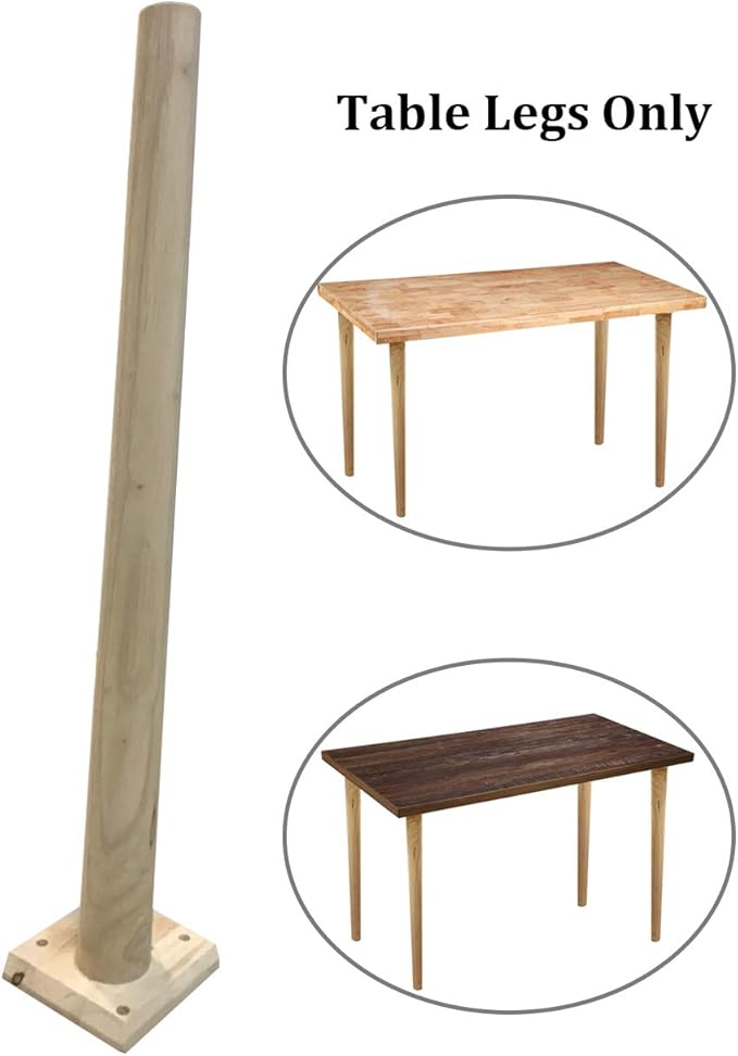 Sumerflos Home Office Desk Workbench Legs 27'' Solid Wood Table Legs