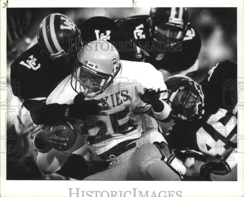 Historic Images 1990 Press Photo Churchill and Holmes High School Football Players at Game 8 x10