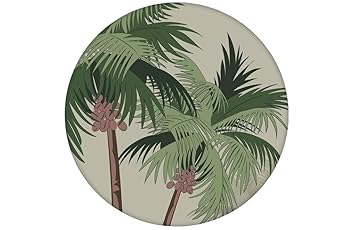 Graue Uppige Strand Tapete Im Palmenhain Mit Grossen Palmen