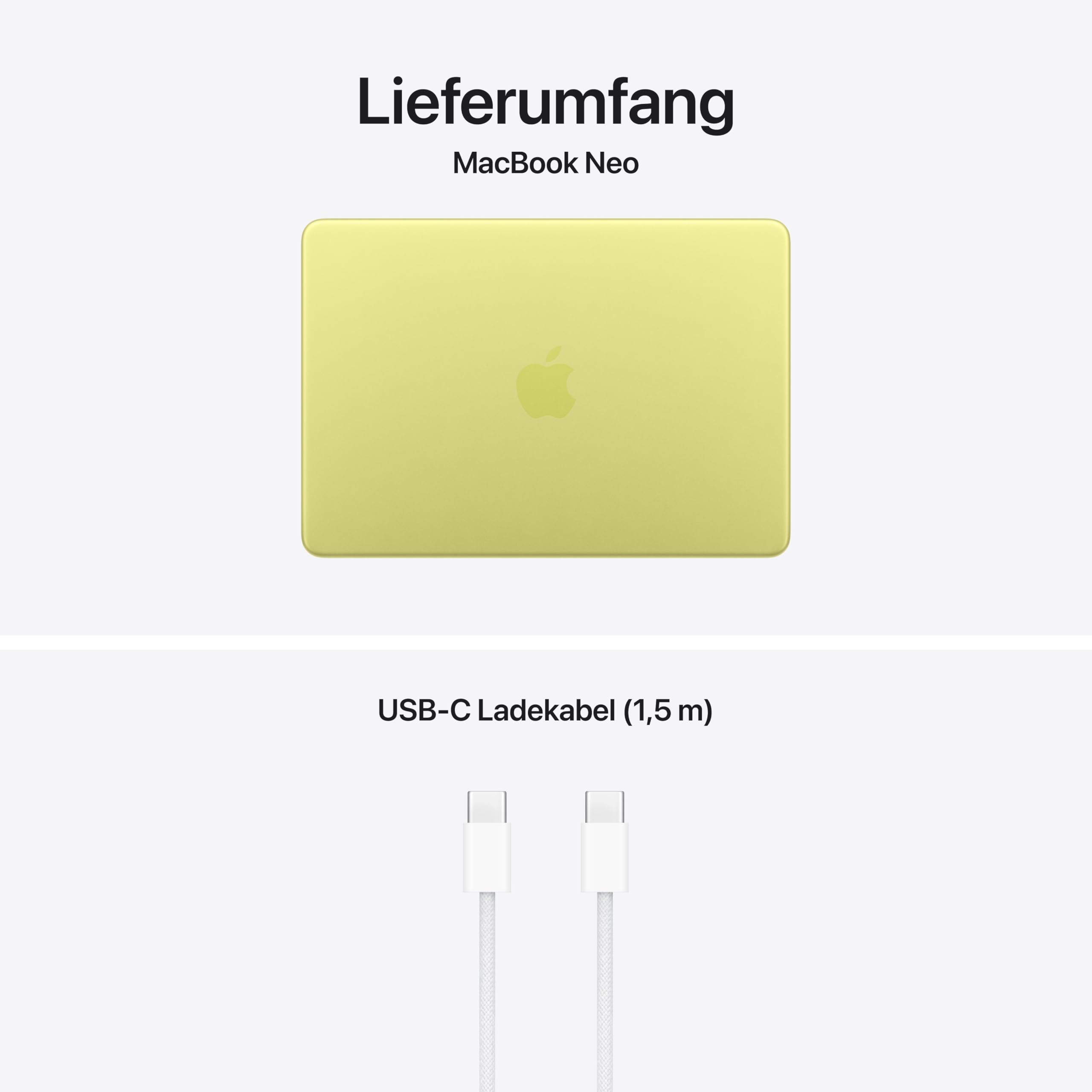 Apple 13" MacBook Neo Laptop mit A18 Pro Chip: Entwickelt für KI und Apple Intelligence, Liquid Retina Display, 8 GB gemeinsamem Arbeitsspeicher, 256 GB SSD Speicher, 1080p FaceTime HD Kamera; Zitrus 6