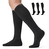 Breslatte Compression Socks for Women Men 15-20 mmhg Cushion Circulation Socks Knee High Breathable Mesh Sport Travel