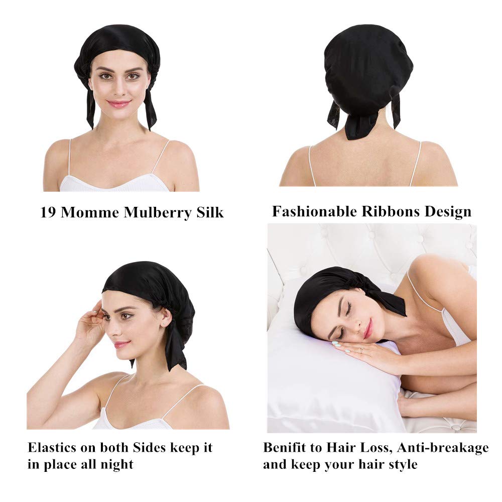 Amazon Com Savena 100 Mulberry Silk Night Sleeping Cap For Long