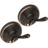 Ntipox Double Towel Hook Robe Hook for Bathroom Oil Rubbed Bronze | Antique, 2 Pack Coat Robe Hook Heavy Duty Wall Mounted, Hand Towel Hooks for Kitchen