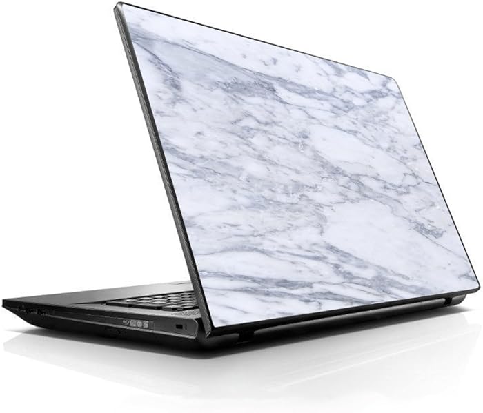 15 15.6 inch Laptop Notebook Skin vinyl Sticker Cover Decal Fits 13.3" 14" 15.6" 16" HP Lenovo Apple Mac Dell Compaq Asus Acer / Grey White Standard Marble