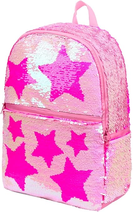 pink sequin bookbag