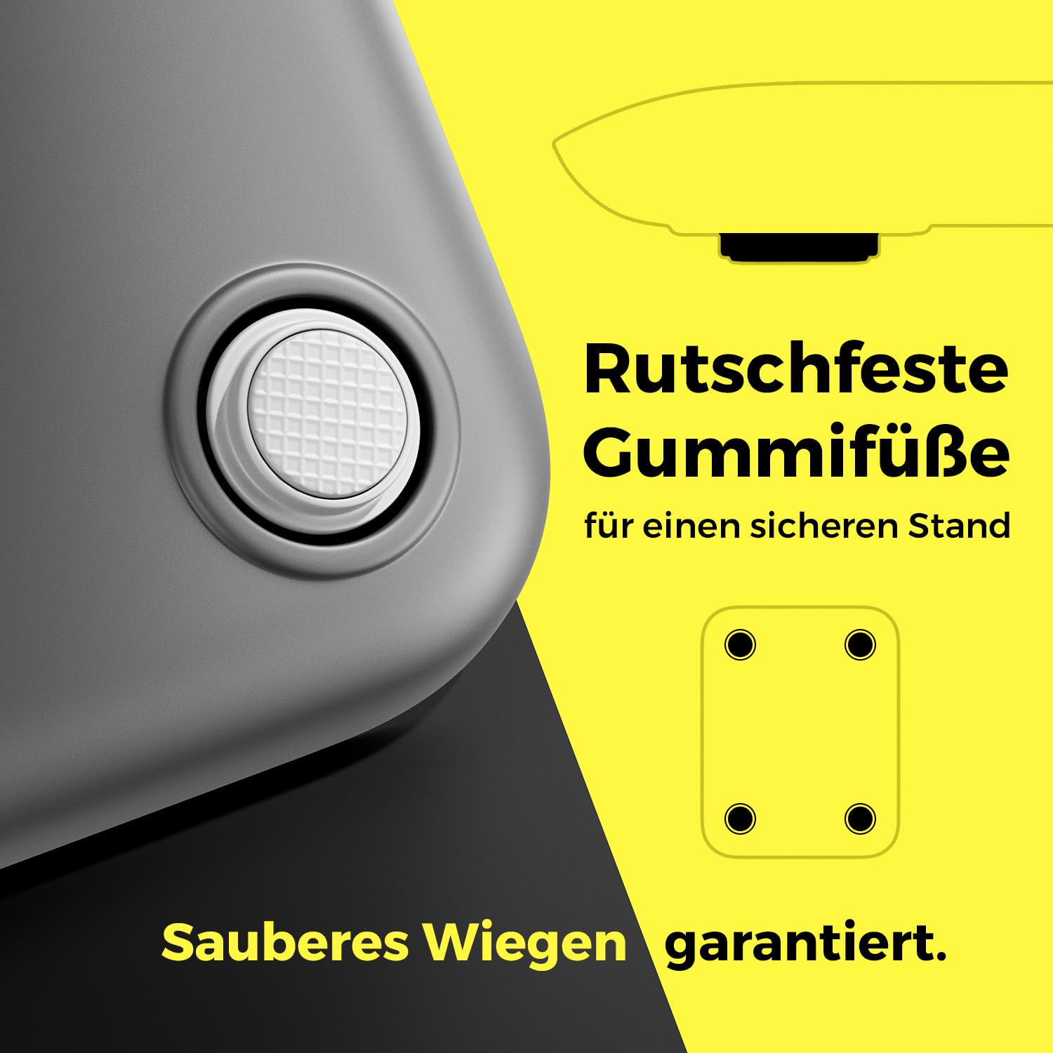 deleyCON Küchenwaage Digital, LCD-Display, Tara-Funktion (mit Batterien) bis 5KG, Digitalwaage, Briefwaage, auf 1g genau, Backen Kochen Messen von Zutaten Diät Fitness Schmuck, klein und flach, Silber 4
