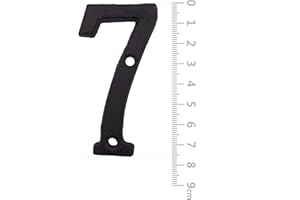 BetLight House Numbers- 3 Inch Innovative Wrought Iron Numbers- Vintage Nail on Die Cast Mailbox Numbers/Number 7