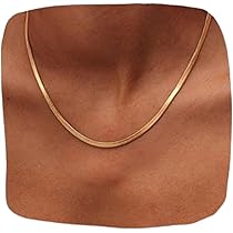 耐水性【hey harper】Ashleyネックレス Amazon.com: Hey Harper Herringbone Chain Necklace