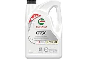 Castrol GTX Conventional 5W-20 Motor Oil, 5 Litres | Made in Canada