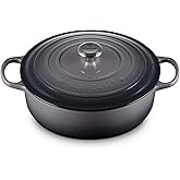 Le Creuset Enameled Cast Iron Signature Round Wide Dutch Oven, 6.75 qt., Oyster