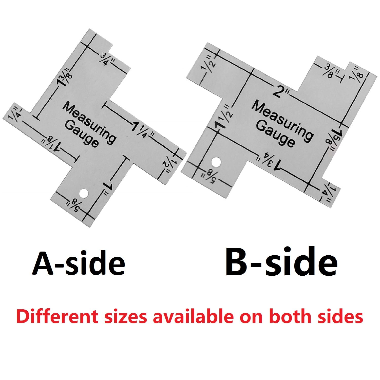 2 Pieces 2 Inch Mini Sewing Measuring Gauge Aluminium Quilting Templates Sewing Ruler for DIY Sewing Craft