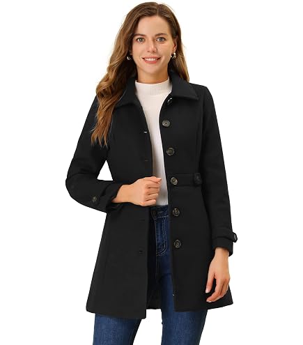 Amazon.com: Allegra K Women's Casual Winter Outwear Hooded Button