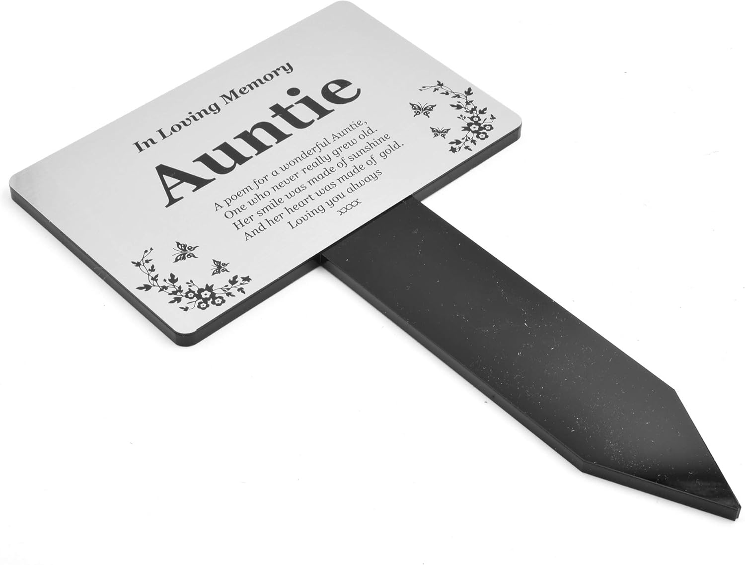 Personalised Bereavement Gifts. Memorial Plaques With Custom Text, Gardens Ground Stake Or Grave Ornaments, Acrylic - Image 4