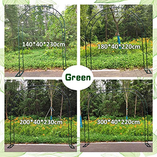 Gnova Garten-Rosenbogen grün,2.2m Torbogen Rankhilfe für Pflanzen,Hochzeit verziert,Garten Rankenbogen,schwarz,weiß – Bild 5