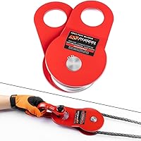 RUGCEL WINCH 10T Heavy Duty Recovery Winch Snatch Block, 22000lb Capacity,Towing Pulley Blocks,Heavy Duty Offroad Recovery Ac