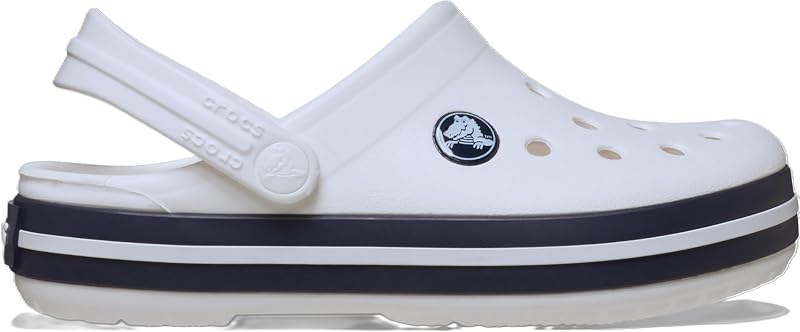 Crocband Zueco, Blanco/Azul Marino, Niños, EU 38-39