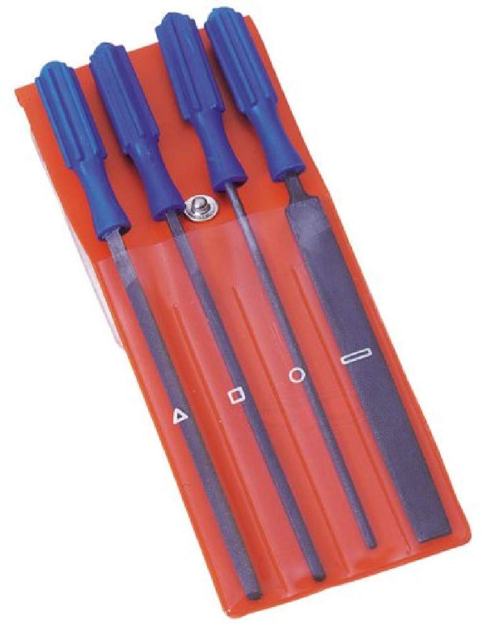 Draper 14184 Warding Hand Metal File Tool Set with Handles Metal Modeling, 100mm, 25.2cm x 6.6cm x 1.4cm, 4 Pcs