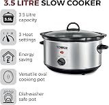 Tower 3.5 L Slow Cooker with 3 Heat Settings Dishwasher Safe Pot T16039Y view 2