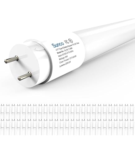 Sunco 10 Pack T8 LED Bulbs 4 Foot, LED Fluorescent Tube