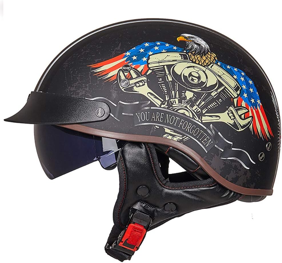 Half dome motorcycle helmet Clearance