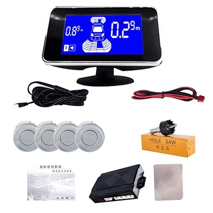 Amazon.com: Assiduousic Car Reverse Backup Parking Radar System, 4/6 ...
