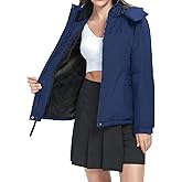 CAMEL CROWN Womens Ski Jacket Waterproof Winter Coat Hiking Mountain Windbreaker Thicken Cotton Warm Snow Parka Jacket