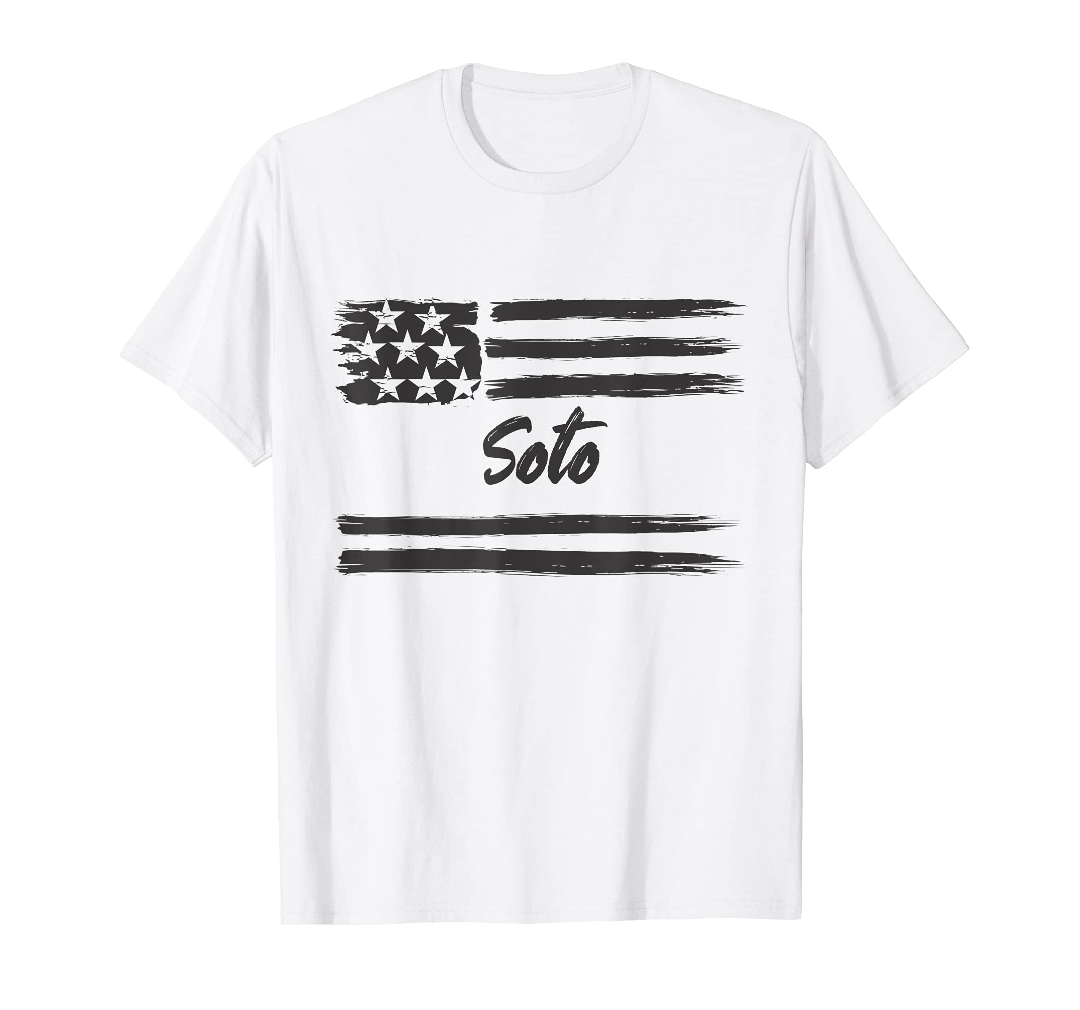 Soto - Personalized Name, Stars and Stripes, USA Flag T-Shirt