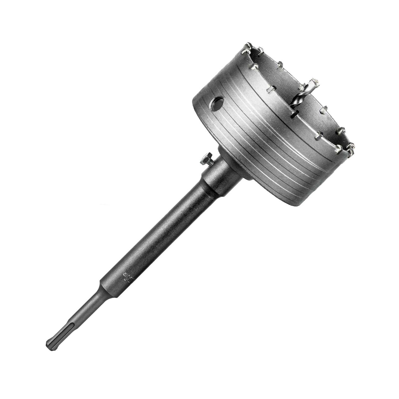 SALI Concrete Hole Saw Kits 115mm Tungsten Steel Wall Hole Cutter Drill Bit Sets with M22 Thread 220mm SDS Plus Shank Connecting Rod Center Positioning Drill Bit for Cement Wall Masonry Foam Brick