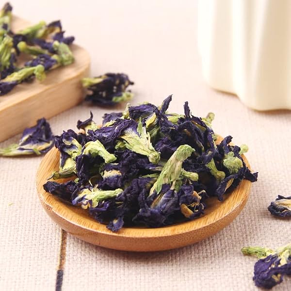100% PURE NATURAL BUTTERFLY PEA FLOWER TEA (蝶豆花茶) – 100G/3.5OZ, NON-GMO, PREMIUM DRIED FLOWERS FOR VIBRANT BLUE & PURPLE DRINKS AND NATURAL FOOD COLORING, RICH IN ANTIOXIDANTS
