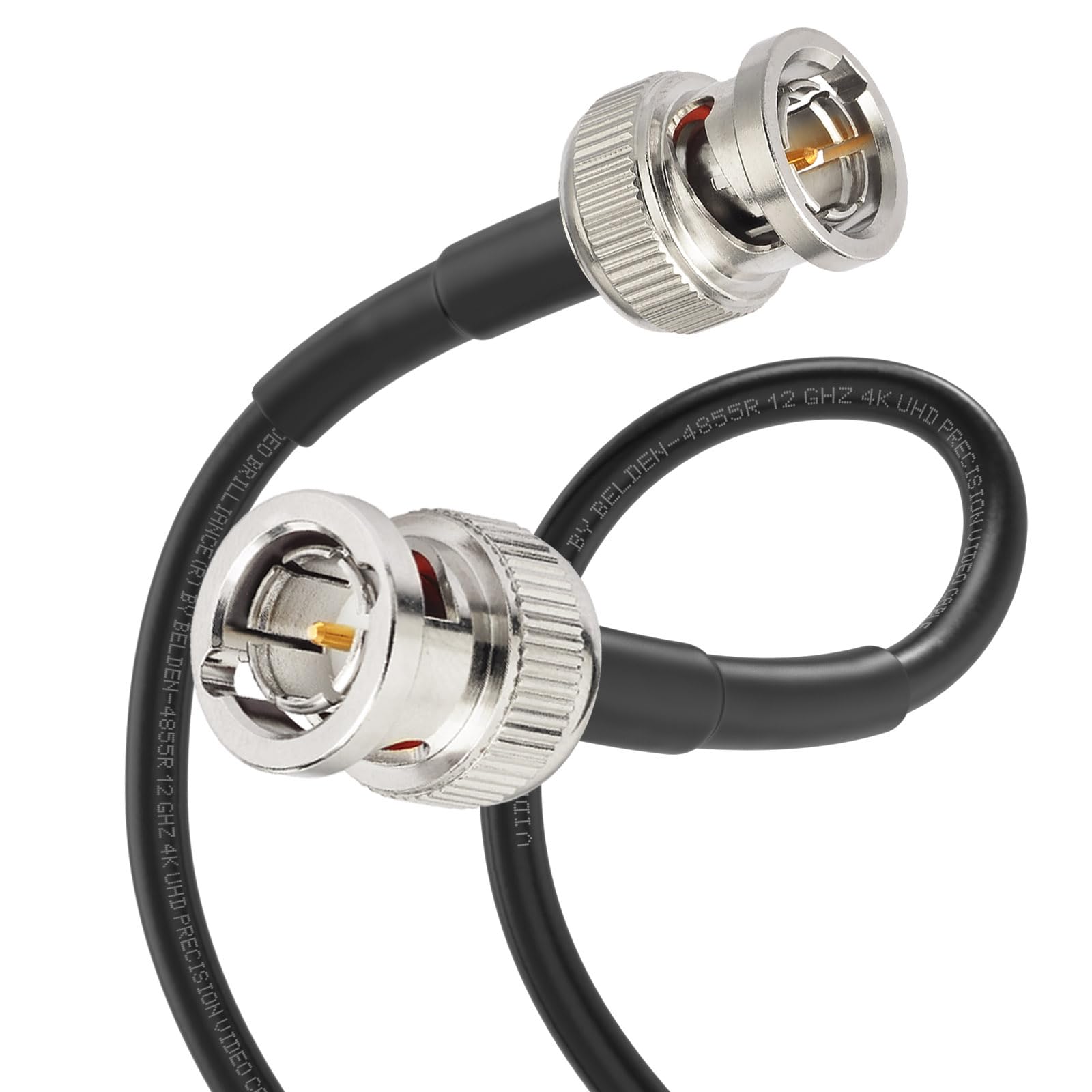 Superbat 12G 4K UHD SDI Cable 2m 75ohm BNC Male to Male Belden 4855R Thin SDI World Clock Cable Supports 3G 6G 12G 4K 8K for SDI Converter, ATEM TV Studio, Broadcast Equipment, Camera System