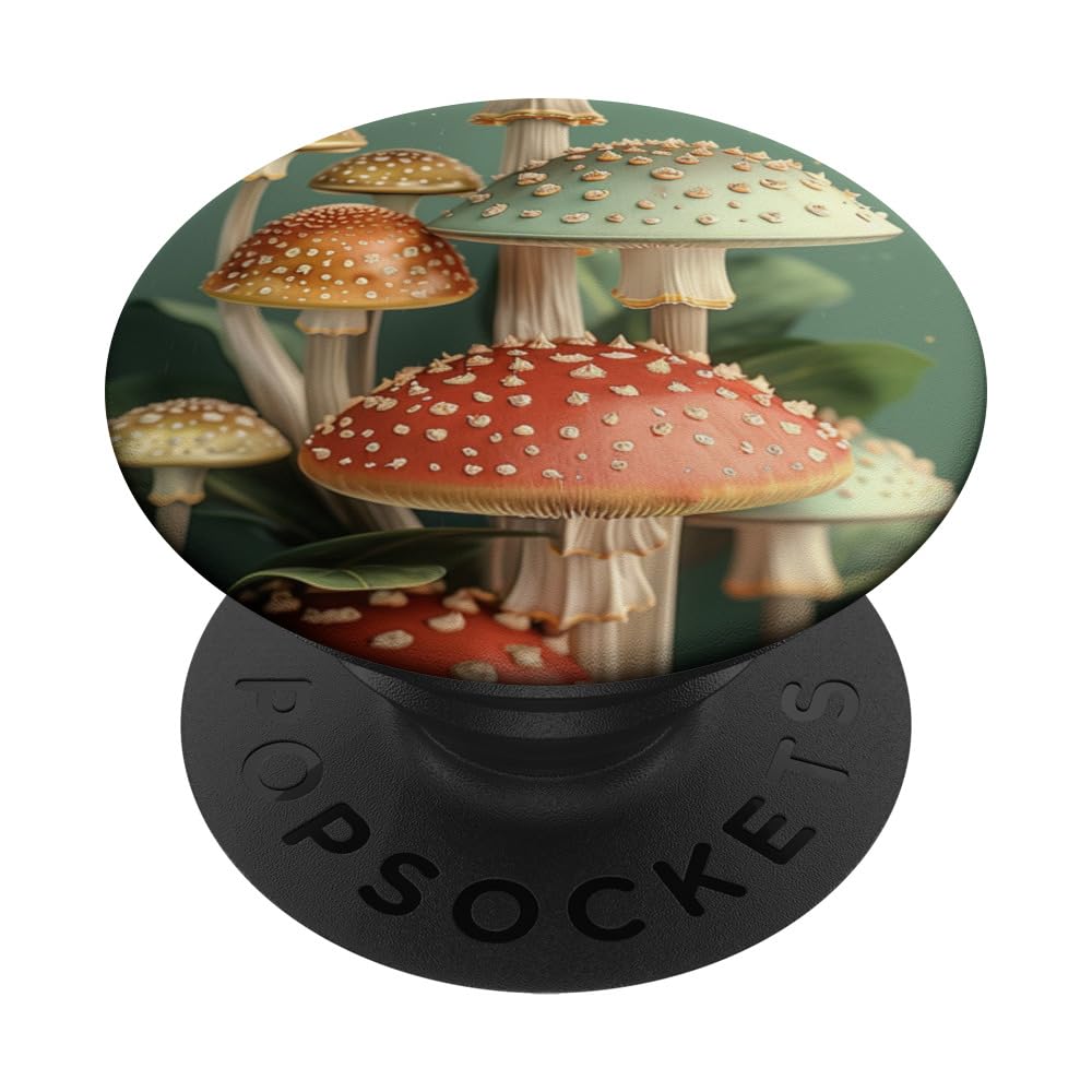 Mushroom Colorful Aesthetic Mushrooms PopSockets Swappable PopGrip