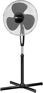 Clatronic VL 3741 S Standventilator, Ø 40 cm, Oszillierend, 3 Laufgeschwindigkeiten, 2 elektronische Windmodus-Funktionen, elektronischer Timer, Fernbedienung, schwarz