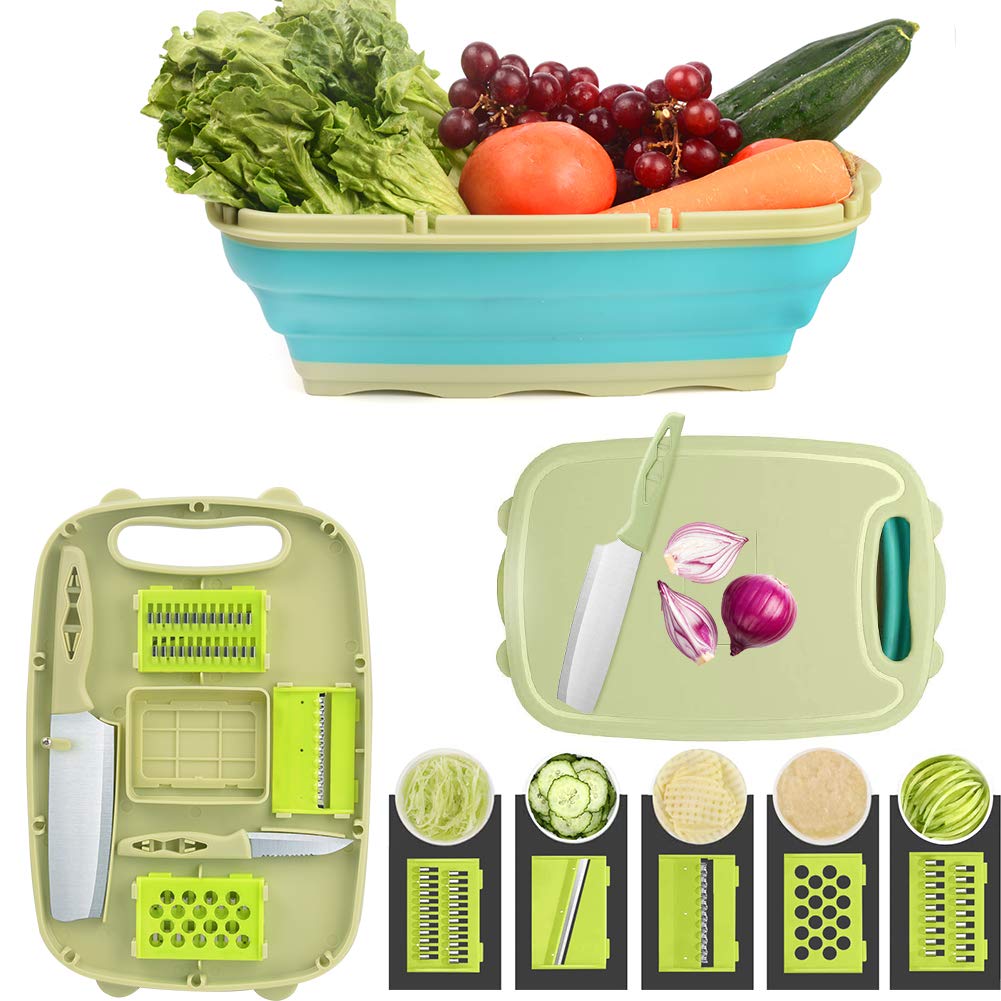 Gintan-Tabla-de-Cortar-Multifuncion-9-en-1-Tabla-Cortar-Cocina-Canasta-de-Drenaje-Plegable-con-5-Piezas-Rebanador-de