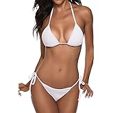 Women Two Piece Swimsuit Sexy Swimwear Halter String Triangle Bikini Sets