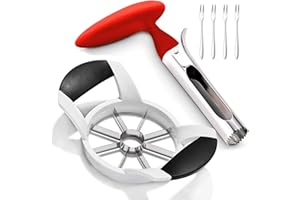 LEIAOLY- Apple Corer and Slicer- Fruit Cutter - Apple Divider - Wedger - Stainless Steel Slicer for Fruits - Vegetables- Ergo