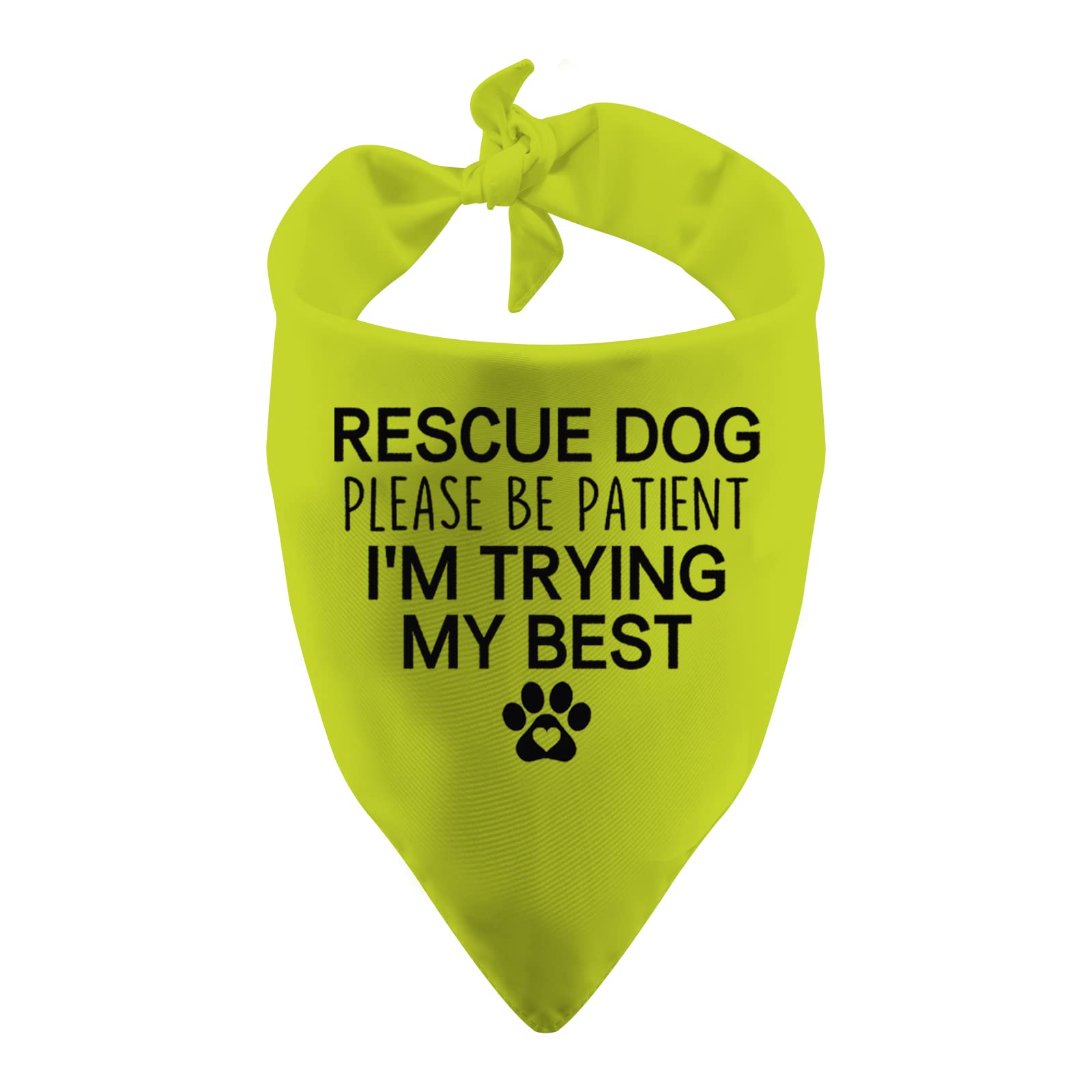 1 Piece Resue Dog Please Be Patient I'm Trying My Best Dog Bandana Give Space Rescue Dog Bandana (PLEASE BE PATIENT I'M TRYING MY BEST)
