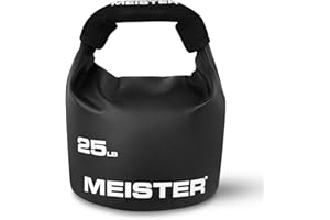 Meister BEAST Portable Sand Kettlebell - Soft Sandbag Weight - 25lb / 11.3kg - Black
